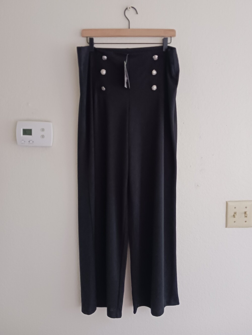 Lauren Ralph Lauren Stretch Jersey Wide Leg Pants - Picture 3 of 10